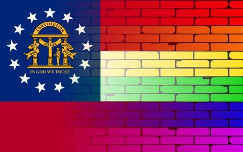Rainbow Wall Georgia Illustrazione stock