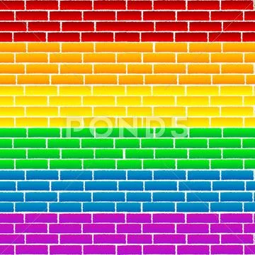 Rainbow wall Ilustraciones de archivo