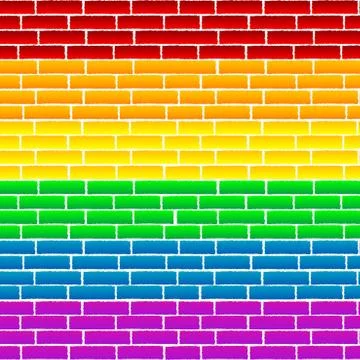 Rainbow wall Illustrazione stock