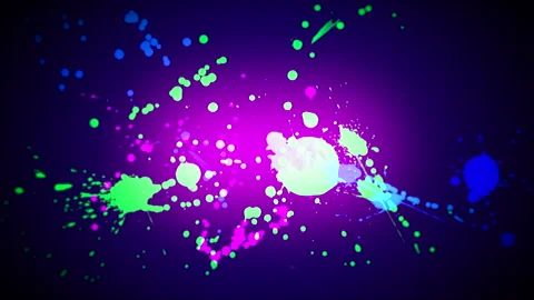 Rainbow watercolor paints on gradient Vídeo Stock 245437243