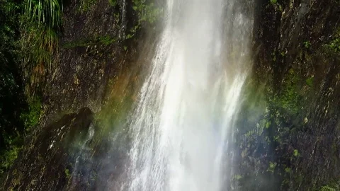 Rainbow in waterfall Stock Footage 80751982