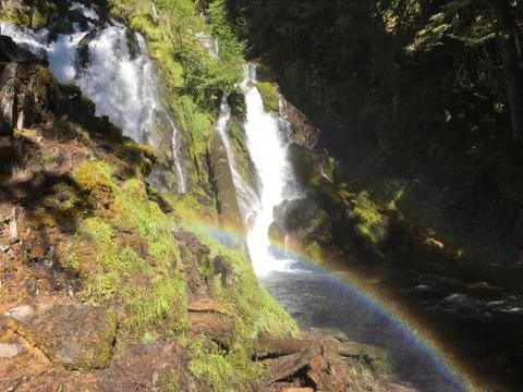 Rainbow waterfall Stock Photos