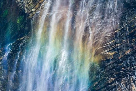 Rainbow waterfall Stock Photos