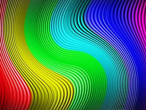 Rainbow-wave-06 Stock Illustration