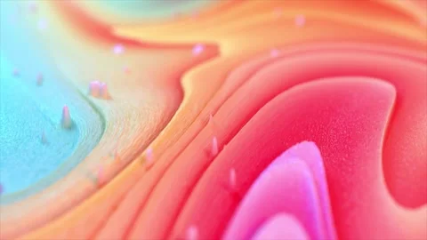 Rainbow wave abstract geometric lava background 4k, Template for Children's Stock Footage 243587034