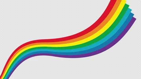 Rainbow wave animation. Stock Footage 256142505