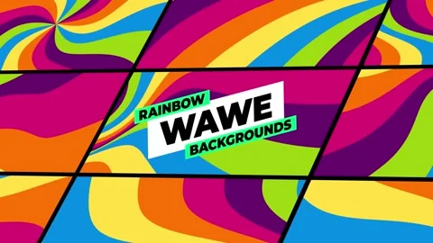 Rainbow Wave Backgrounds Stockmateriaal After Effects