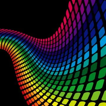 Rainbow wave Stock Illustration