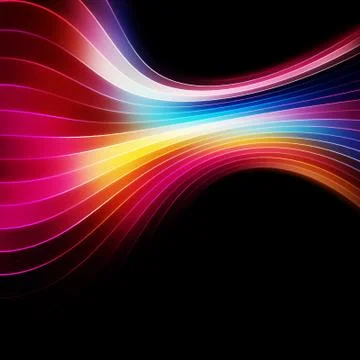 Rainbow wave Stock Illustration