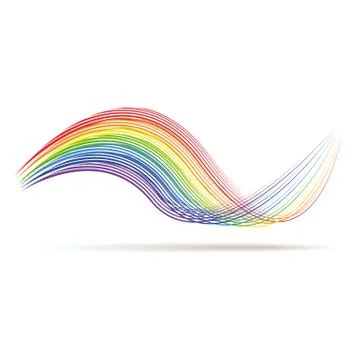 Rainbow wave isolated on white background Stock-Illustration