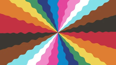 Rainbow Wave LGBT Flag Wave Background 動画素材 243980984
