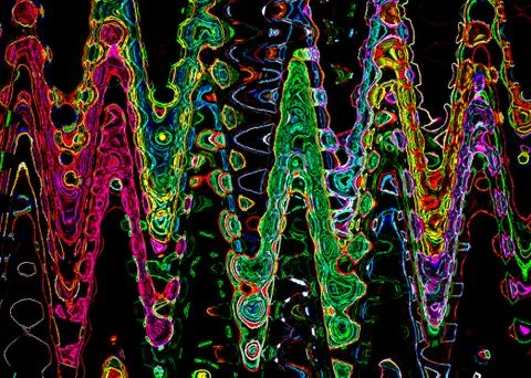 Rainbow Waveforms Abstract Background 스톡 일러스트