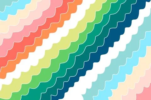 Rainbow waves background Stock Illustration