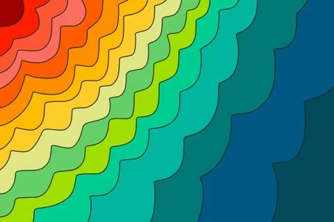 Rainbow waves background Stock Illustration