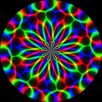 Rainbow waves generated texture Stock Illustration