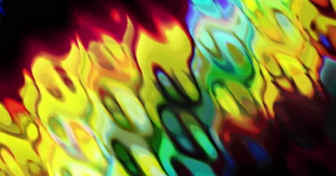 Rainbow Waves TransitionS Reflections 4k Stock Footage 55448561