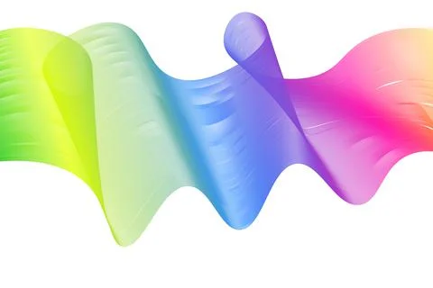 Rainbow wavy background. Geometric abstract vector illustration with gradient Stock Illustration