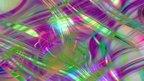 Rainbow Wavy Line Distortion Abstract Refraction Background Vidéo 332331149