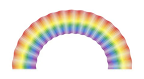 Rainbow of wavy stripes. Stock Illustration