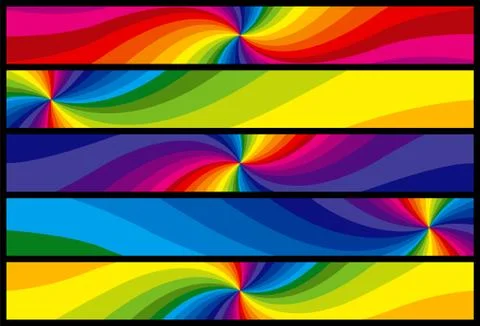 Rainbow web banners Illustration