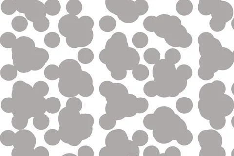 Rainbow whimsical motif seamless pattern background , playfule circle Stock Illustration