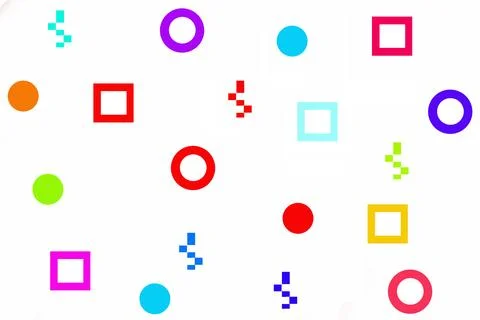 Rainbow whimsical motif seamless pattern background , playfule circle 스톡 일러스트