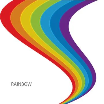 Rainbow on a white background Stock Illustration