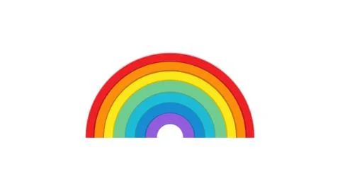 Rainbow on white background Illustrazione stock
