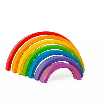 Rainbow on white background Stock Photos