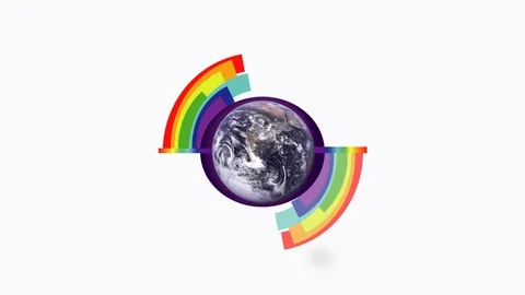 Rainbow whitebg Stock Footage 127815751