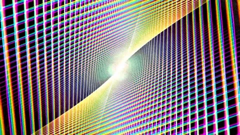 Rainbow Wireframe Horizon Animation Stock-Footage 275435694