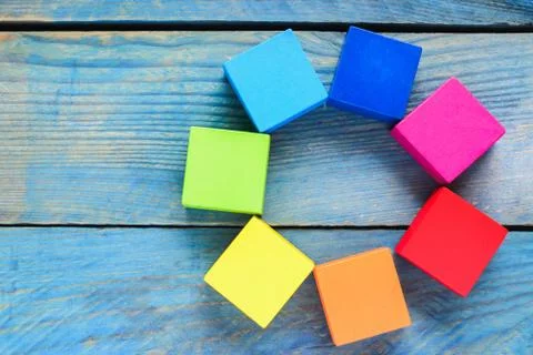 Rainbow on wood Stock Photos