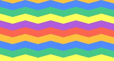 Rainbow zigzag pattern background Stock Illustration