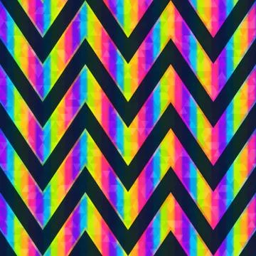 Rainbow zigzag seamless pattern Stock Illustration