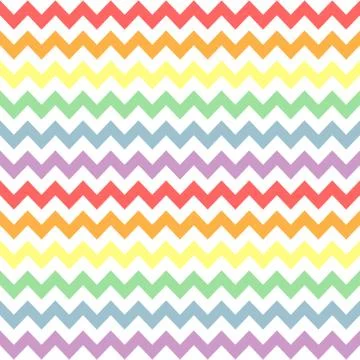 Rainbow zigzag stripe seamless pattern Stock Illustration