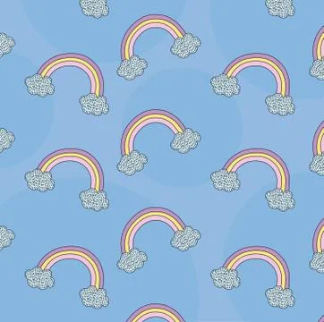 Rainbows background design Stock Illustration