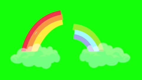Rainbows Looping - Chroma Key Green Screen Footage Stock Footage 339327963