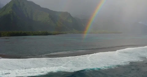 Rainbows over the ocean Stock Footage 115066721