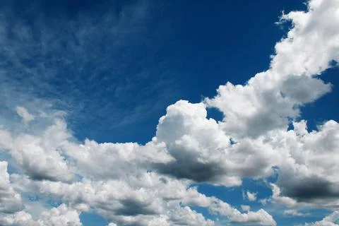 Raincloud on the blue sky Stock Photos