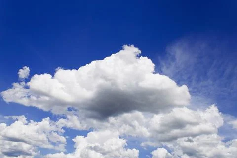 Raincloud on the blue sky Stock Photos