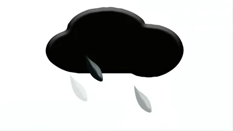 Raincloud raining - seamless loop Stockbeeldmateriaal 159797791