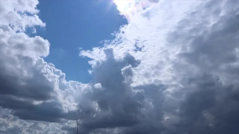 Rainclouds forming timelapse sky 4k Stock Footage 136639230