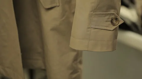 Raincoat details Stock Footage 31458098