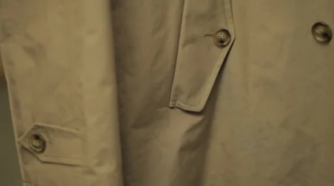 Raincoat details. front and back Stock Footage 31458500