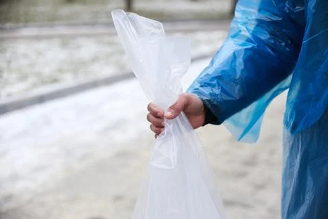 Raincoat on a man, shooting outside Stock Photos