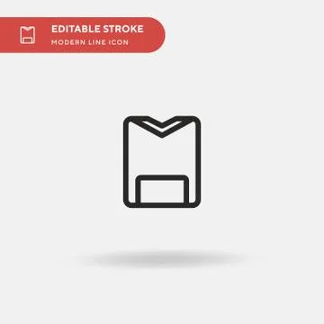 Raincoat Simple vector icon. Illustration symbol design template for web mobi Stock Illustration