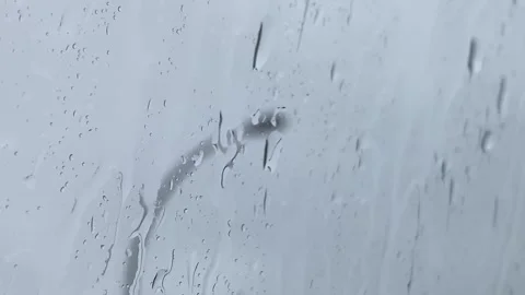 Raincouver Window POV focus with Bokeh No Light Pole Stock Footage 302707571