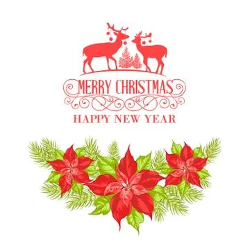 The Raindeer silhuette Stock Illustration