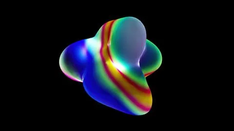 Raindow displaced sphere Stock Illustration