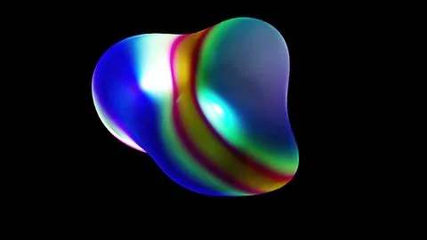 Raindow displaced sphere Stock Illustration